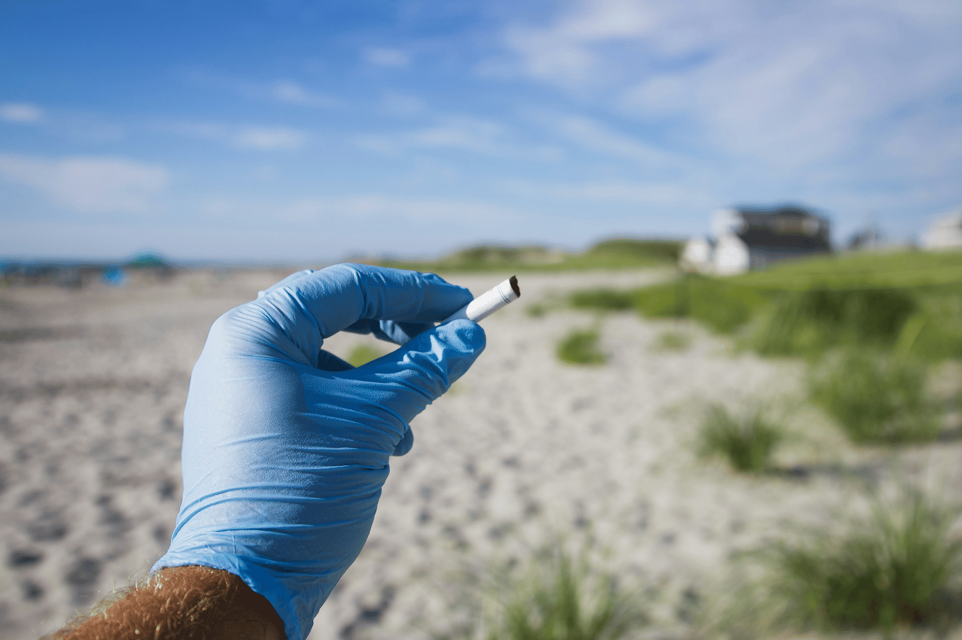 Verschmutzung und Recycling von Zigarettenstummeln